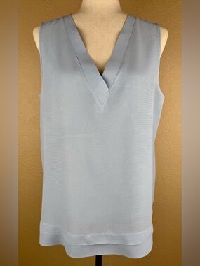 David Jones sleeveless baby blue, v-neck blouse. Size 10 US (14 AU). NWOT.